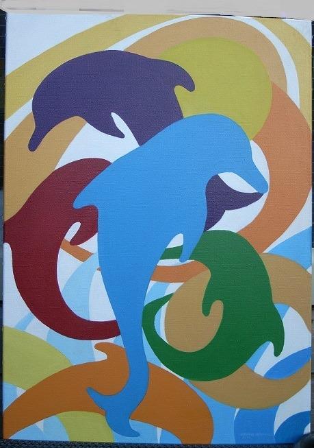 Decoratieve dolfijnen