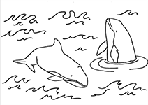 zwemmende bruinvissen afbeelding